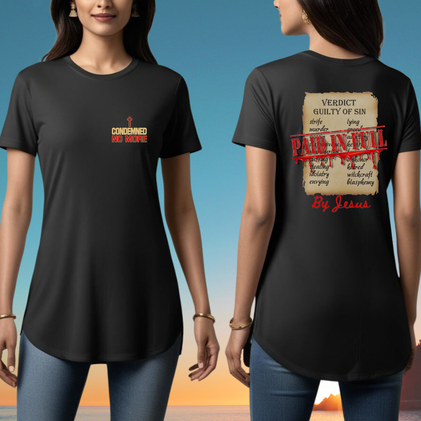 Condemned No More, Long Body Unisex T-shirt